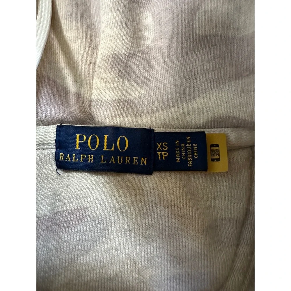 Polo‎ Ralph Lauren Mens XS Camo Full Zip Hoodie Grey Tan Camouflage Pony Logo